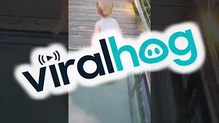 Toddler Attempts to Cross onto Glass Bridge || ViralHog