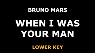 Bruno Mars - When I Was Your Man - Piano Karaoke [LOWER KEY]