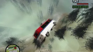 Gta san andreas falling from mount chiliad with camper