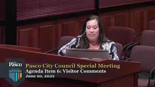 Pasco City Council Special Meeting, June 20, 2022