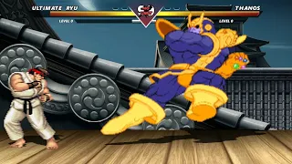 Ryu and Shin Ryu Vs Thanos - Highest Level Incredible Epic Fight!