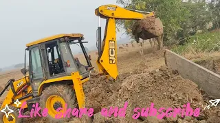 JCB 3dx loading Mud in Trolley with Sonalika 60 Rx and John Deere 5050 D|| jcb tractor loading