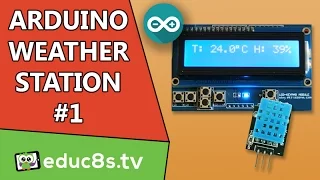 Arduino Project: Temperature and Humidity monitor Tutorial with DHT11 (or DHT22) sensor LCD shield.