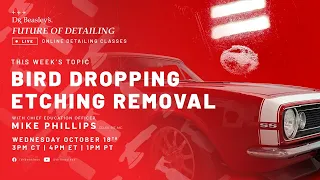 How to Remove Bird Dropping Etching | 🔴 LIVE Online Detailing Class with Mike Phillips