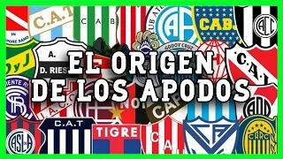 What is the origin of the nicknames of the 28 teams of the Argentine League?