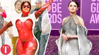 Celebrities Making A Statement With Optical Illusion Fashion