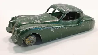 Jaguar XK 120 Dinky custom restoration. Toy model cast.