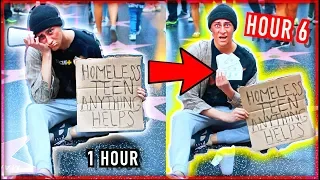 I Went HOMELESS For 24 Hours... How Much MONEY Did I Make!?