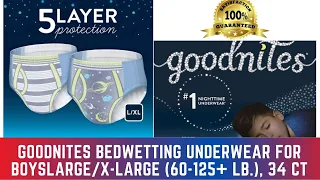 Goodnites best Bedwetting Underwear for Boys Large