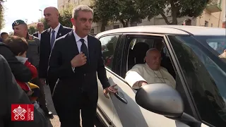 Papa Francesco visita alla "Mensa della Fraternità" di Matera 25 Settembre 2022