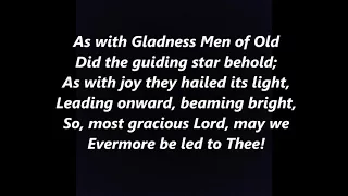 AS WITH GLADNESS MEN OF OLD- CHRISTMAS EPIPHANY Carol Lyrics Words text trending Sing Along Song