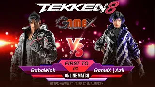 Tekken 8 | Upload My First  Match | BabaWick (Jin) vs "Me" Azii (Reina) Online Rank Match Ft-3