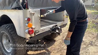 #18 Body Repairing Part 1 - Rust Removing [Restoration 1992 Mitsubishi Jeep J53]