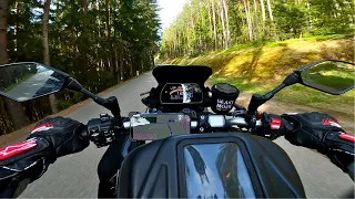 Yamaha MT-10 is hard to be tamed - Fast run through the forest