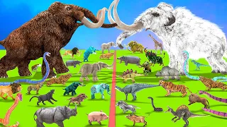 Mammoth Ice Age Animals vs Modern Animals Size Animal Revolt Battle Simulator Prehistoric Mammals