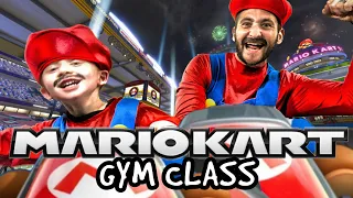 Kids Workout! MARIO KART GYM CLASS! Real-Life VIDEO GAME! Kids Workout Videos, DANCE, & P.E. FUN!