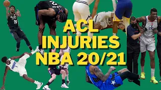 ALL ACL injuries in NBA 20 21 season