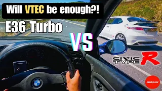 Turbo M50 E36 chase K20 Honda Type R | Charity Run | POV *PURE SOUND*