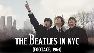 The Beatles exploring NYC and Central Park during their first visit to America (Feb 8th, 1964)