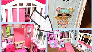 changing my old barbie Hous to a beautiful  new Haus for my LOL surprise Dolls