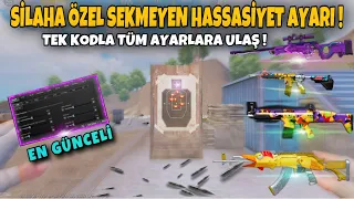 SİLAHA ÖZEL SEKMEYEN HASSASİYET AYARLARI ! TEK KODLA TÜM AYARLARIM SİZDE ! (GÜNCEL)✅ PUBG MOBİLE