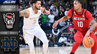 NC State vs. Notre Dame Condensed Game | 2021-22 ACC Men’s Basketball