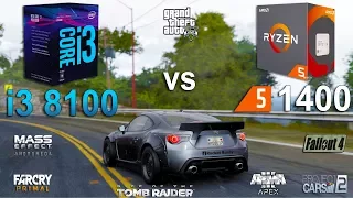 i3 8100 vs Ryzen 5 1400 Test in 7 Games