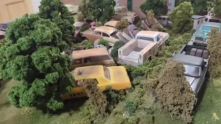 Old Highway 92 Salvage Yard Diorama now with horticultural elements