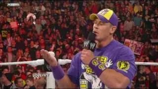 WWE Raw 3/28/11 - The Rock and John Cena Confront Each Other *HD*