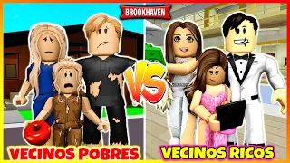 VECINOS POBRES VS VECINOS RICOS 😱 BROOKHAVEN RP ROBLOX (Historias de roblox)