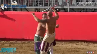 Verdi S. Giovanni destroys Bianchi S. Spirito in Calcio Storico, a breakdown