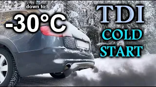 TDI COLD STARTS Compilation #4! Odpalanie TDI na mrozie. Запуск ТДИ в мороз. -30*C. S4E45