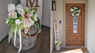 Весенний декор входной двери и фонаря / DIY TSVORIC