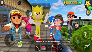 Sonic - Jake - Nick - Tani in New Update Scary Teacher 3D Android Game