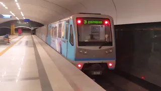 Поездка на метропоезде 81-740.4 «Русич» № 0241 маршрут №3 Казань . (11.09.2021)