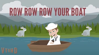 Row Row Row Your Boat - Nursery Rhyme with Subtitles - Fables and Rhymes for Children