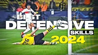 Crazy Football Defensive Skills & Tackles 2024 | HD