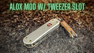 Alox Swiss Army Knife Mod with Custom Tweezer Slot