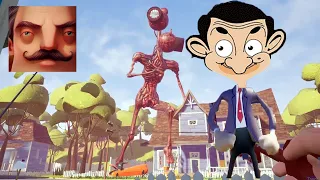 Hello Neighbor - My New Neighbor Big Mr Bean Act 2 Trampoline Gameplay Walkthrough