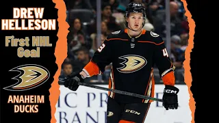 Drew Helleson #43 (Anaheim Ducks) first NHL goal Apr 11, 2023