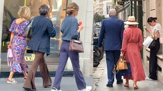 ELEGANT STYLE 🇮🇹 STREET FASHION OVER 50 || FALL WARDROBE 🍁ITALIAN STREET STYLE