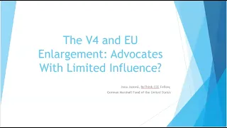 Re-Energizing EU Enlargement: How Can the V4 Contribute?