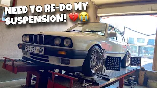 We May Have To Re-do Our Suspension On The Bagged BMW E30 💔😭 /// *We're Screwed...*