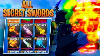 ALL SECRET SWORD SHOWCASE In Roblox Blade Ball