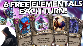 Free Elementals From Gentle Djinni, HUGE Scaling On Anima Bribe! | Hearthstone Battlegrounds