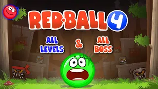 Red Ball 4 | Green Tomato Ball with All Levels | All Boss | Full Gameplay