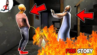 Fire in Granny's house 🔥 Full Story 🔥funny horror animation by Abegi Jo