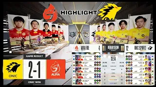 HIGHLIGHT MPL INDONESIA SEASON 10 || ONIC ESPORT VS AURA FIRE (2-1) DAY 3