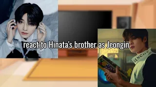 Haikyuu!! react to Hinata brother as Jeongin (AU DESCRIPTION)