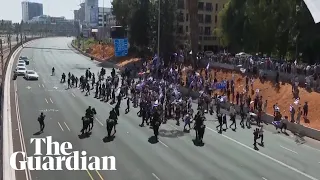 Israeli police clear protesters blocking main road in Tel Aviv